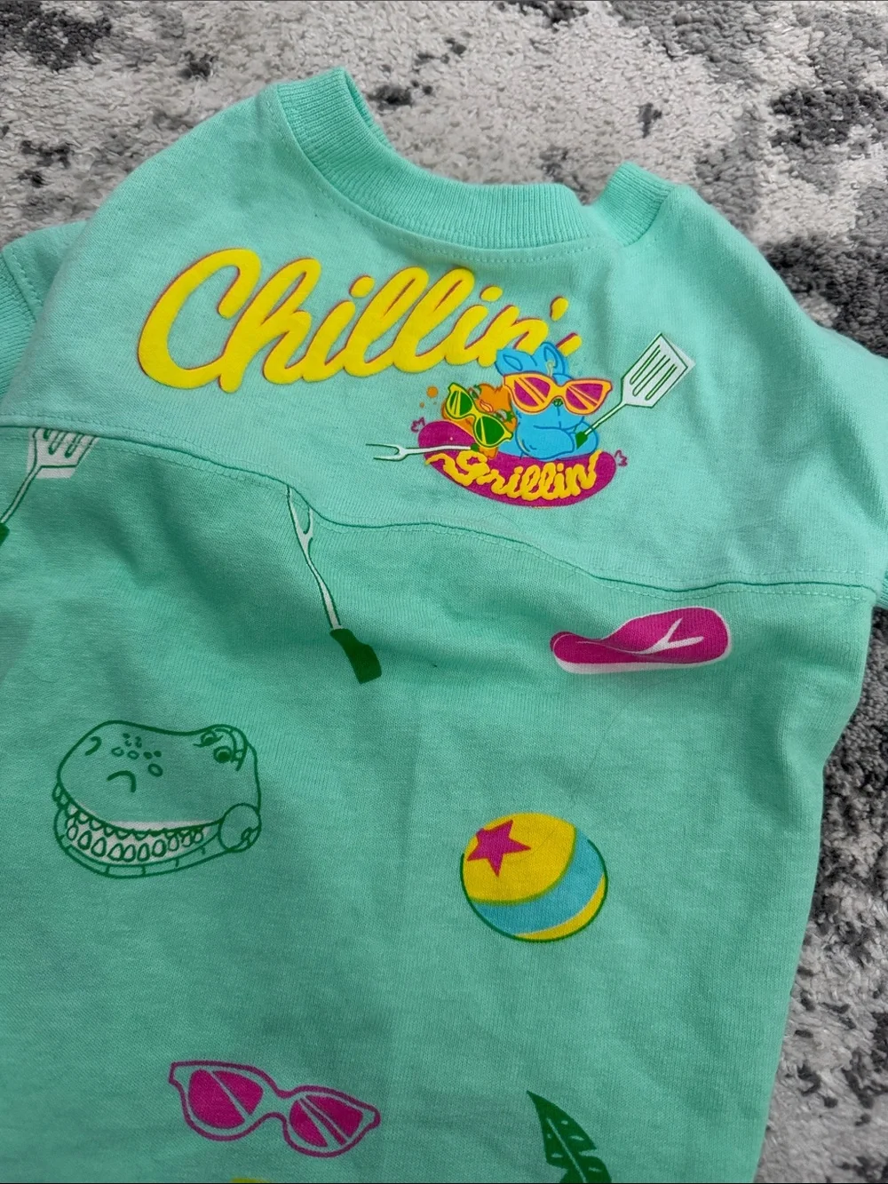 Disney Toy Story Chillin' and grillin Mint Graphic pet Tee